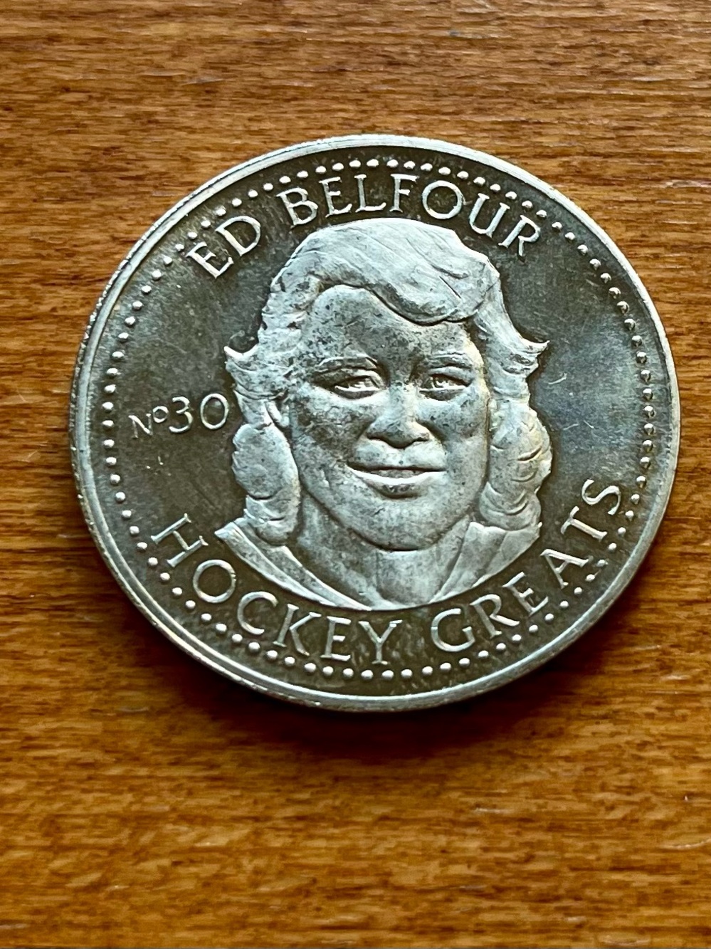 1996-97 Hockey Greats Ed Belfour Coin